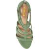 imageFSJ Women Chunky Mid High Heel Sandals Open Toe TStrap Pumps Cutout Dress Party Prom Office Strappy Shoes Elastic Back Zipper Size 415 USGreen