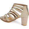 imageFSJ Women Chunky Mid High Heel Sandals Open Toe TStrap Pumps Cutout Dress Party Prom Office Strappy Shoes Elastic Back Zipper Size 415 USGrey