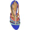 imageFSJ Women Chunky Mid High Heel Sandals Open Toe TStrap Pumps Cutout Dress Party Prom Office Strappy Shoes Elastic Back Zipper Size 415 USMulti Purple