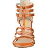 imageFSJ Women Chunky Mid High Heel Sandals Open Toe TStrap Pumps Cutout Dress Party Prom Office Strappy Shoes Elastic Back Zipper Size 415 USOrange1