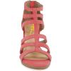 imageFSJ Women Chunky Mid High Heel Sandals Open Toe TStrap Pumps Cutout Dress Party Prom Office Strappy Shoes Elastic Back Zipper Size 415 USPink