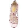imageFSJ Women Chunky Mid High Heel Sandals Open Toe TStrap Pumps Cutout Dress Party Prom Office Strappy Shoes Elastic Back Zipper Size 415 USPinkrosy