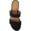 imageFSJ Women Comfortable Open Toe Sandals Mule Chunky Low Heel Strappy Casual Shoes Size 415 USBlack