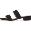 imageFSJ Women Comfortable Open Toe Sandals Mule Chunky Low Heel Strappy Casual Shoes Size 415 USBlack