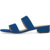 imageFSJ Women Comfortable Open Toe Sandals Mule Chunky Low Heel Strappy Casual Shoes Size 415 USDarkblue