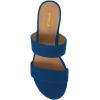 imageFSJ Women Comfortable Open Toe Sandals Mule Chunky Low Heel Strappy Casual Shoes Size 415 USDarkblue