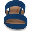 imageFSJ Women Comfortable Open Toe Sandals Mule Chunky Low Heel Strappy Casual Shoes Size 415 USDarkblue
