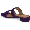imageFSJ Women Comfortable Open Toe Sandals Mule Chunky Low Heel Strappy Casual Shoes Size 415 USDarkpurple