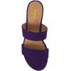 imageFSJ Women Comfortable Open Toe Sandals Mule Chunky Low Heel Strappy Casual Shoes Size 415 USDarkpurple