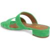 imageFSJ Women Comfortable Open Toe Sandals Mule Chunky Low Heel Strappy Casual Shoes Size 415 USGreen