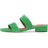 imageFSJ Women Comfortable Open Toe Sandals Mule Chunky Low Heel Strappy Casual Shoes Size 415 USGreen