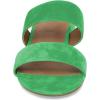 imageFSJ Women Comfortable Open Toe Sandals Mule Chunky Low Heel Strappy Casual Shoes Size 415 USGreen