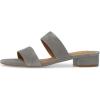 imageFSJ Women Comfortable Open Toe Sandals Mule Chunky Low Heel Strappy Casual Shoes Size 415 USGrey