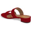 imageFSJ Women Comfortable Open Toe Sandals Mule Chunky Low Heel Strappy Casual Shoes Size 415 USMaroon