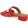 imageFSJ Women Comfortable Open Toe Sandals Mule Chunky Low Heel Strappy Casual Shoes Size 415 USRed