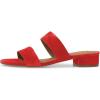 imageFSJ Women Comfortable Open Toe Sandals Mule Chunky Low Heel Strappy Casual Shoes Size 415 USRed
