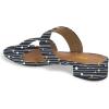imageFSJ Women Comfortable Open Toe Sandals Mule Chunky Low Heel Strappy Casual Shoes Size 415 USStriped Dots