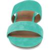 imageFSJ Women Comfortable Open Toe Sandals Mule Chunky Low Heel Strappy Casual Shoes Size 415 USTurquoise