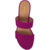 imageFSJ Women Comfortable Open Toe Sandals Mule Chunky Low Heel Strappy Casual Shoes Size 415 USVioletred