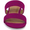 imageFSJ Women Comfortable Open Toe Sandals Mule Chunky Low Heel Strappy Casual Shoes Size 415 USVioletred