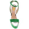 imageFSJ Women Open Round Toe Wedges Sandals Burnished Dorsay Pumps Platform with Buckle Ankle Straps Backless Sexy Bridal Party Dress Shoes Size 415 USGreen