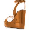 imageFSJ Women Open Round Toe Wedges Sandals Burnished Dorsay Pumps Platform with Buckle Ankle Straps Backless Sexy Bridal Party Dress Shoes Size 415 USPeru
