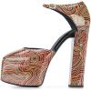 imageFSJ Women Platform Pumps Block Chunky High Heels DOrsay Peep Toe Sandals Buckle Ankle Strap Comfort Elegant Bridal Party Dress Shoes Size 415 USCloud Flow