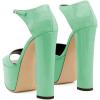 imageFSJ Women Platform Pumps Block Chunky High Heels DOrsay Peep Toe Sandals Buckle Ankle Strap Comfort Elegant Bridal Party Dress Shoes Size 415 USGreen