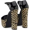 imageFSJ Women Platform Pumps Block Chunky High Heels DOrsay Peep Toe Sandals Buckle Ankle Strap Comfort Elegant Bridal Party Dress Shoes Size 415 USLeopard