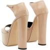 imageFSJ Women Platform Pumps Block Chunky High Heels DOrsay Peep Toe Sandals Buckle Ankle Strap Comfort Elegant Bridal Party Dress Shoes Size 415 USNude