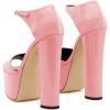 imageFSJ Women Platform Pumps Block Chunky High Heels DOrsay Peep Toe Sandals Buckle Ankle Strap Comfort Elegant Bridal Party Dress Shoes Size 415 USPink