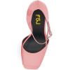 imageFSJ Women Platform Pumps Block Chunky High Heels DOrsay Peep Toe Sandals Buckle Ankle Strap Comfort Elegant Bridal Party Dress Shoes Size 415 USPink