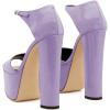 imageFSJ Women Platform Pumps Block Chunky High Heels DOrsay Peep Toe Sandals Buckle Ankle Strap Comfort Elegant Bridal Party Dress Shoes Size 415 USPurple