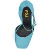 imageFSJ Women Platform Pumps Block Chunky High Heels DOrsay Peep Toe Sandals Buckle Ankle Strap Comfort Elegant Bridal Party Dress Shoes Size 415 USSapphire