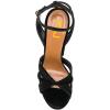 imageFSJ Women Sexy Strappy Open Toe Platform Sandals Ankle Strap High Stiletto Heel Metallic Dress Party Shoes Size 415 USBlack Velvet