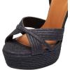 imageFSJ Women Sexy Strappy Open Toe Platform Sandals Ankle Strap High Stiletto Heel Metallic Dress Party Shoes Size 415 USMidnight Glitter