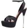 imageFSJ Women Sexy Strappy Open Toe Platform Sandals Ankle Strap High Stiletto Heel Metallic Dress Party Shoes Size 415 USMidnight Glitter