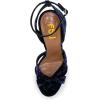 imageFSJ Women Sexy Strappy Open Toe Platform Sandals Ankle Strap High Stiletto Heel Metallic Dress Party Shoes Size 415 USNavy Velvet