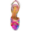 imageFSJ Women Sexy Strappy Open Toe Platform Sandals Ankle Strap High Stiletto Heel Metallic Dress Party Shoes Size 415 USRainbow