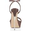 imageFSJ Women Sexy Strappy Open Toe Platform Sandals Ankle Strap High Stiletto Heel Metallic Dress Party Shoes Size 415 USRosybrown