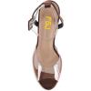 imageFSJ Women Stiletto High Heel Sandals Platform Open Peep Toe Clear Ankle Strap Transparent Strappy Party Homecoming Dress Shoes Size 415 USBrown