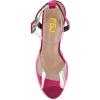imageFSJ Women Stiletto High Heel Sandals Platform Open Peep Toe Clear Ankle Strap Transparent Strappy Party Homecoming Dress Shoes Size 415 USDeep Pink