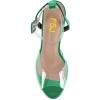 imageFSJ Women Stiletto High Heel Sandals Platform Open Peep Toe Clear Ankle Strap Transparent Strappy Party Homecoming Dress Shoes Size 415 USGreen