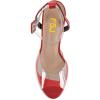 imageFSJ Women Stiletto High Heel Sandals Platform Open Peep Toe Clear Ankle Strap Transparent Strappy Party Homecoming Dress Shoes Size 415 USRed