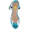 imageFSJ Women Stiletto High Heel Sandals Platform Open Peep Toe Clear Ankle Strap Transparent Strappy Party Homecoming Dress Shoes Size 415 USTurquoise