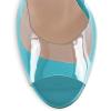 imageFSJ Women Stiletto High Heel Sandals Platform Open Peep Toe Clear Ankle Strap Transparent Strappy Party Homecoming Dress Shoes Size 415 USTurquoise