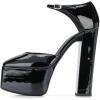 imageFSJ Women Platform Pumps Block Chunky High Heels DOrsay Peep Toe Sandals Buckle Ankle Strap Comfort Elegant Bridal Party Dress Shoes Size 415 USBlack