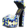 imageFSJ Women Platform Pumps Block Chunky High Heels DOrsay Peep Toe Sandals Buckle Ankle Strap Comfort Elegant Bridal Party Dress Shoes Size 415 USBlooming