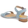 imageFSJ Women Casual Open Toe Block Low Heel Ankle Strap Sandals Comfort Summer Shoes Size 415 USBluesuede