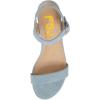 imageFSJ Women Casual Open Toe Block Low Heel Ankle Strap Sandals Comfort Summer Shoes Size 415 USBluesuede